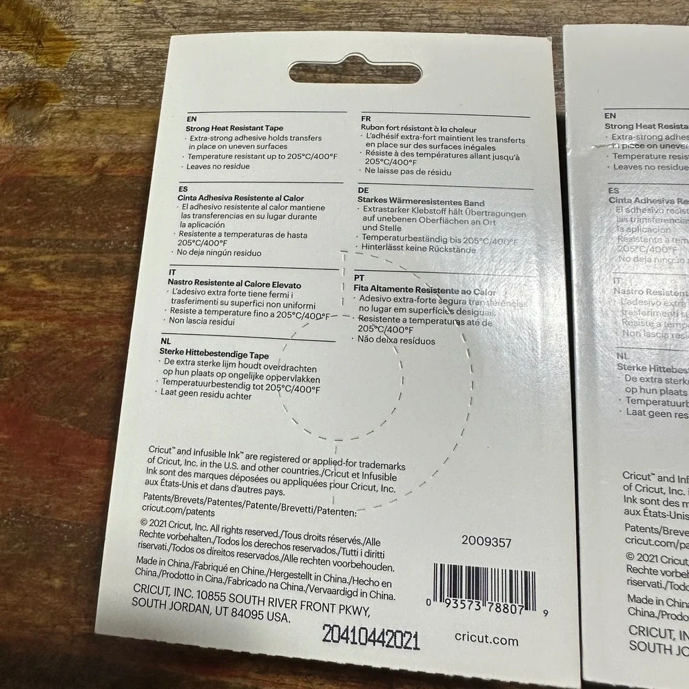 Cricut Strong Heat Resistant Tape 1in x 33ft Roll 3 Pack Bundle